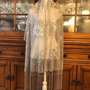 EUC Embroidered and Sequined Wrap